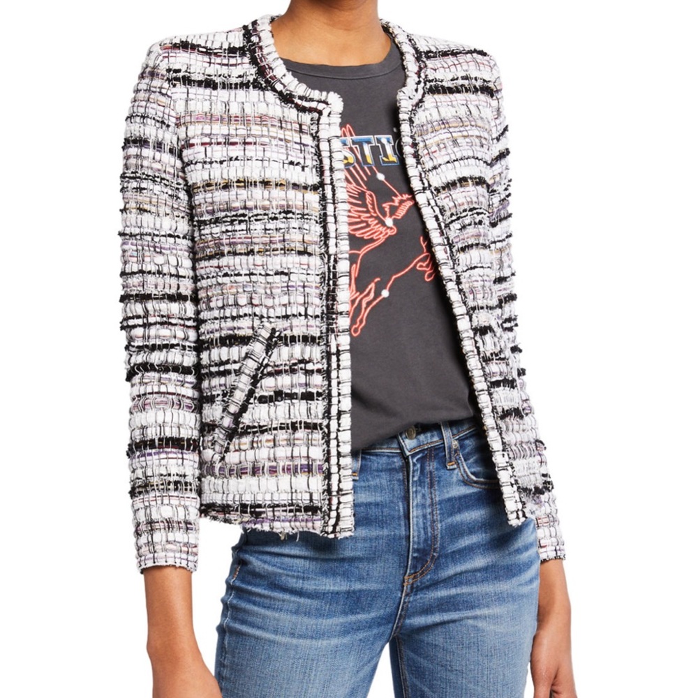 IRO Gunta Open-Front Tweed Jacket